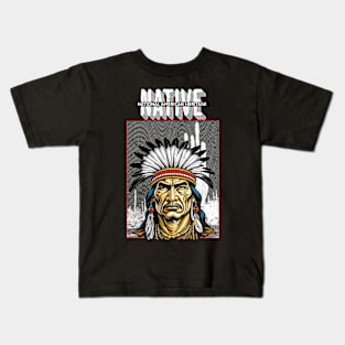 Native American Month Day a Headdress Native Feather Ancient Kids T-Shirt